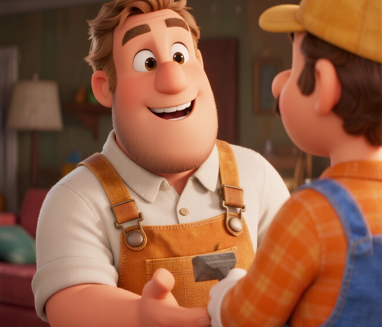 装修工人正在装修