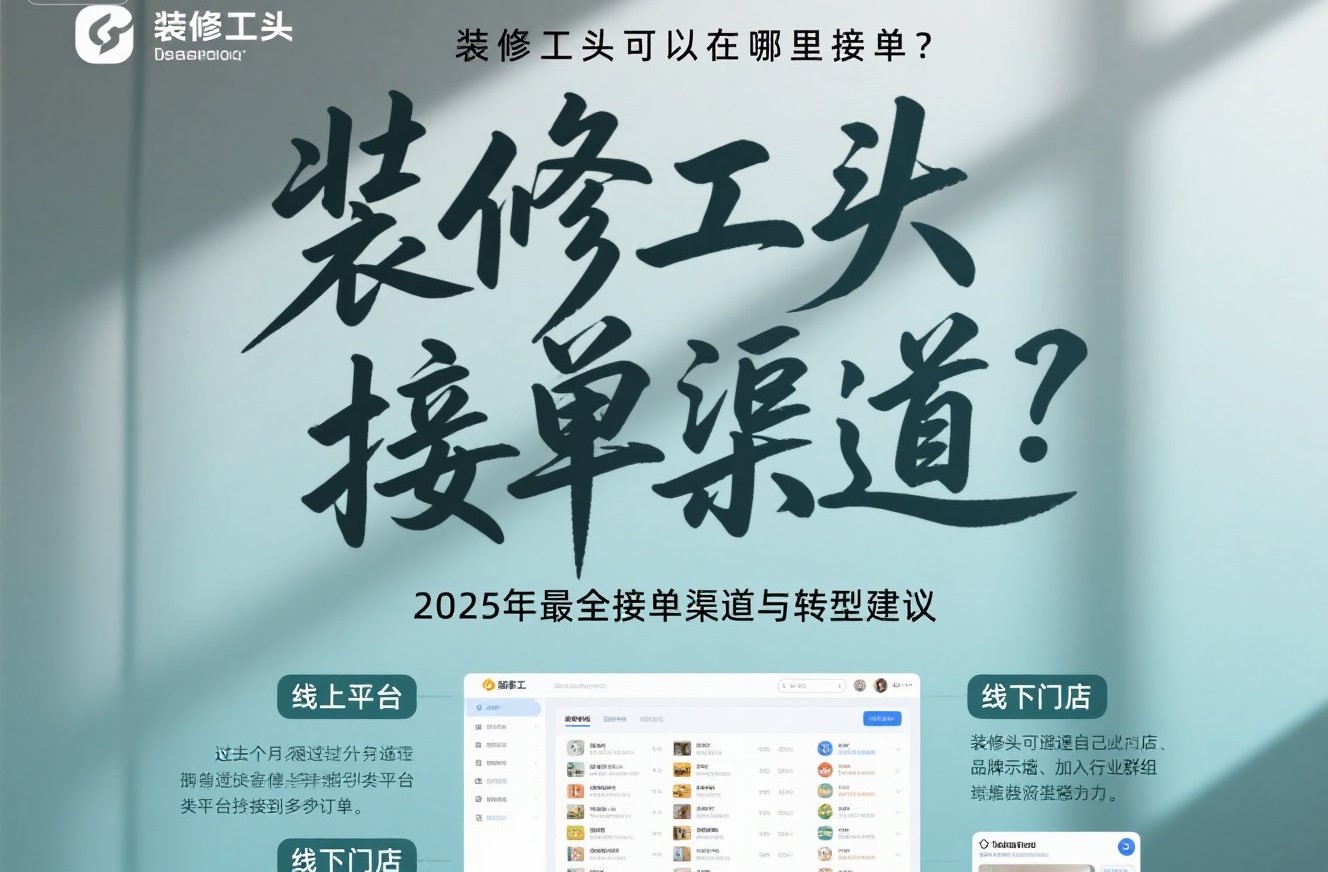 装修工头可以在哪里接单？2025年最全接单渠道与转型建议